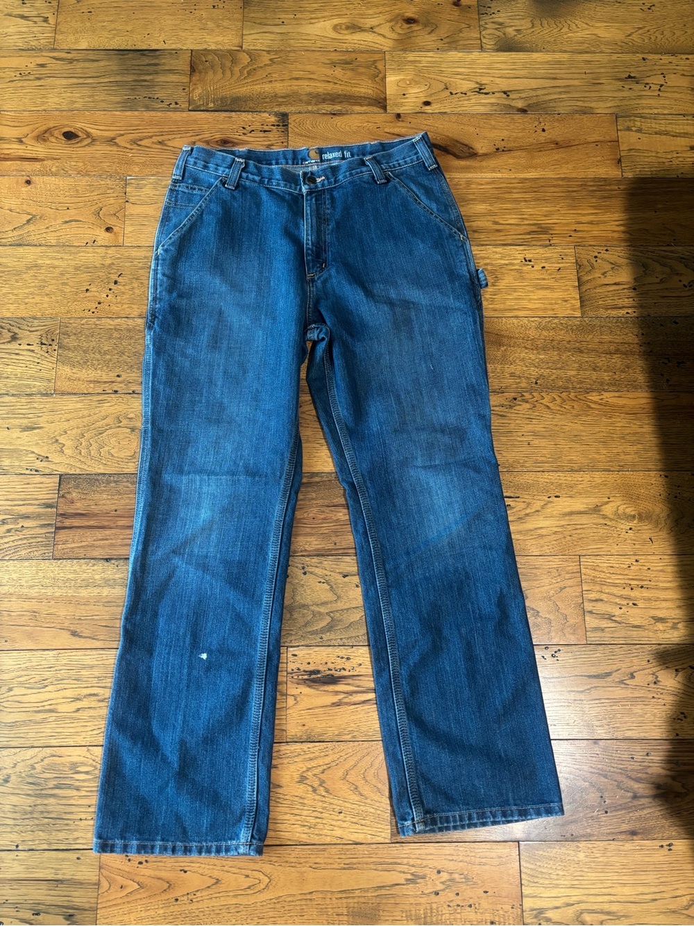 Carhartt Men's Relaxed Fit Classic Denim Jeans - Blue Size 34x32